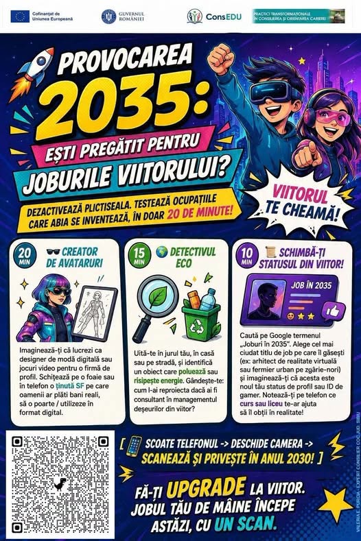 PROVOCAREA 2035: Esti pregatit pentru joburile viitorului?