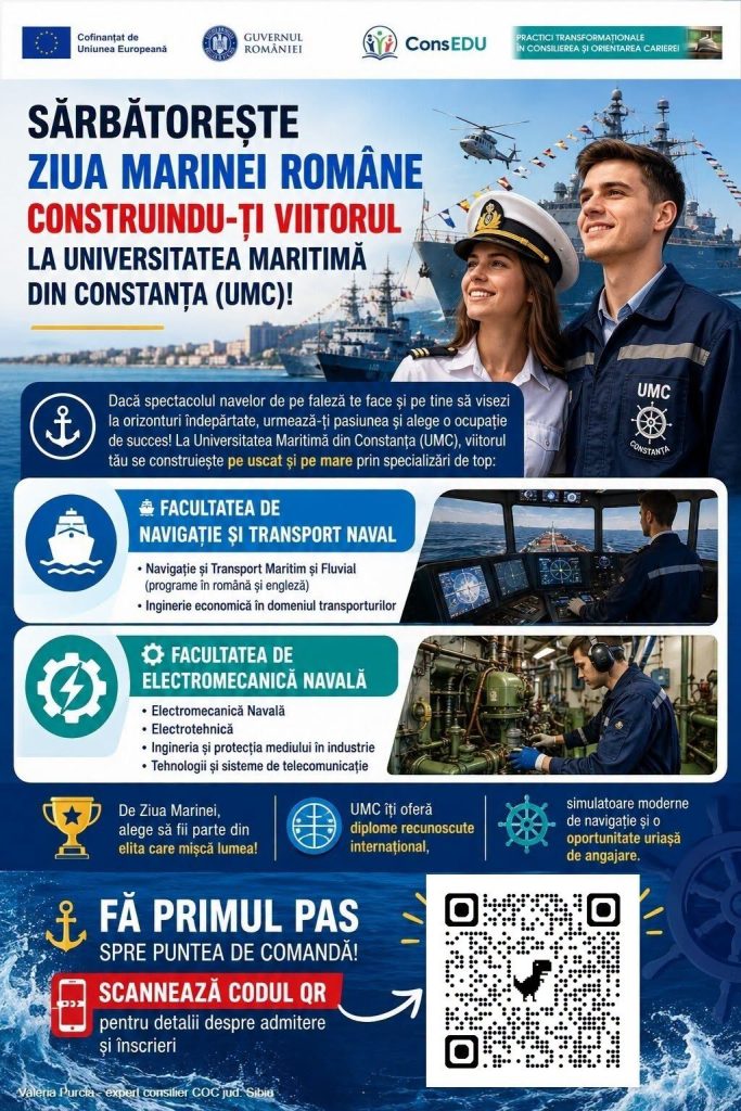 CAMPANIE DE PROMOVARE A CARIERELOR VIITORULUI - SĂRBĂTOREȘTE ZIUA MARINEI ROMÂNE